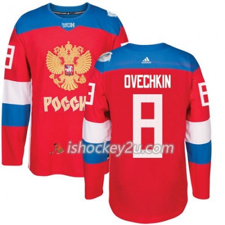 Rusland Trøje Alexander Ovechkin 8 2016 World Cup Rød Premier